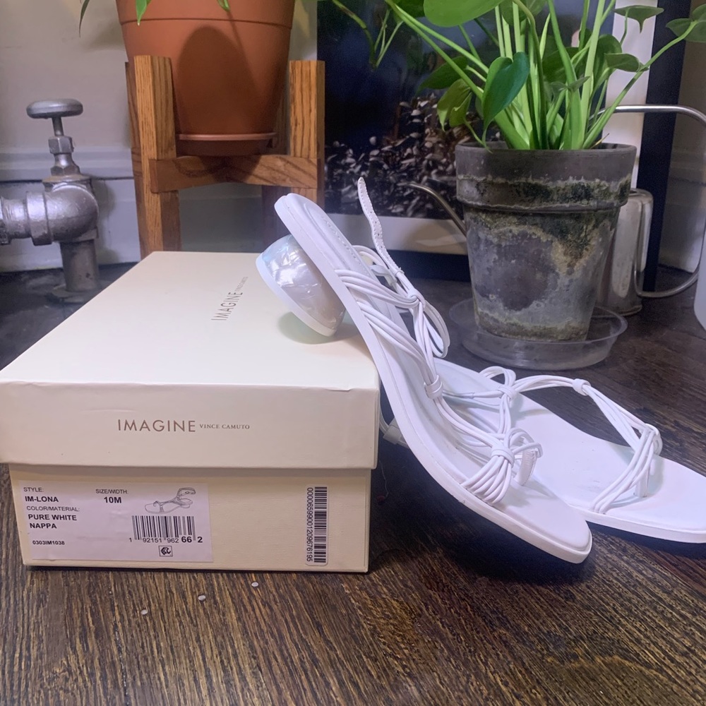 White sandals